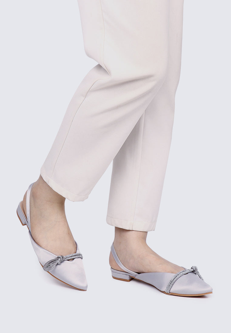 Knotura Comfy Ballerina In Silver