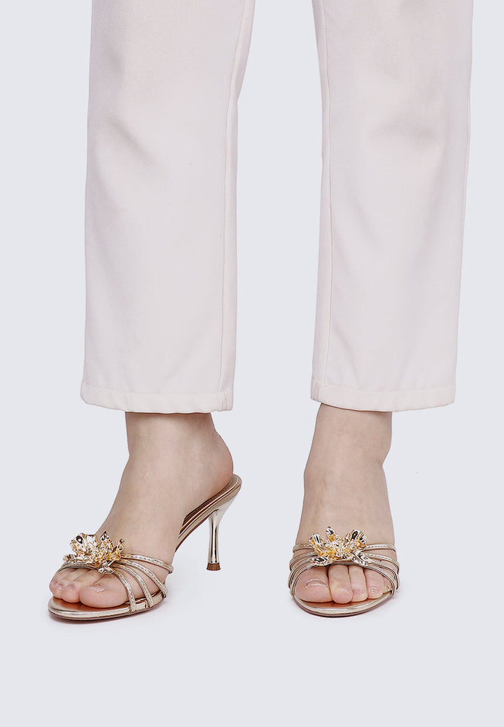 Eternal Blossom Comfy Heels In In Gold