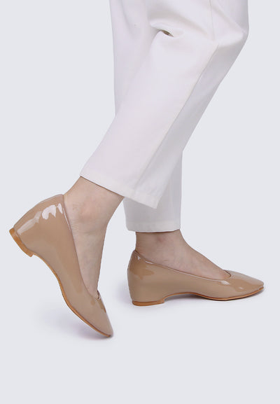 Helene WideFit Comfy Pumps In Taupe