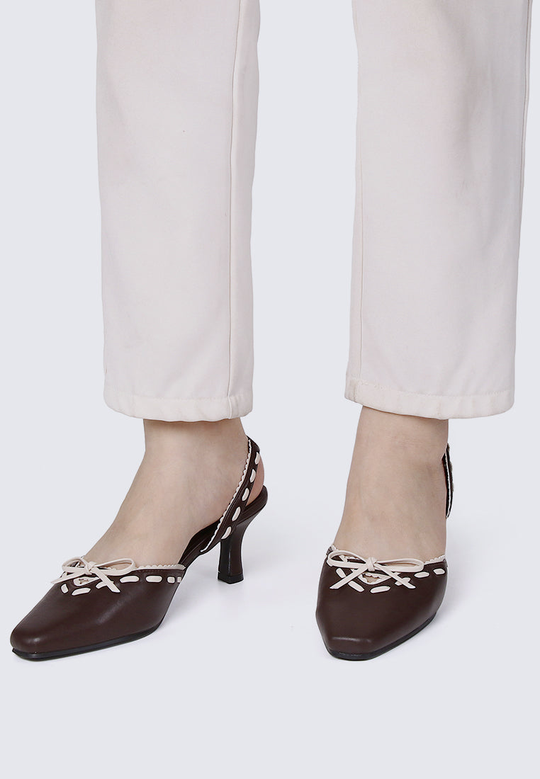 Maison Comfy Heels In Espresso