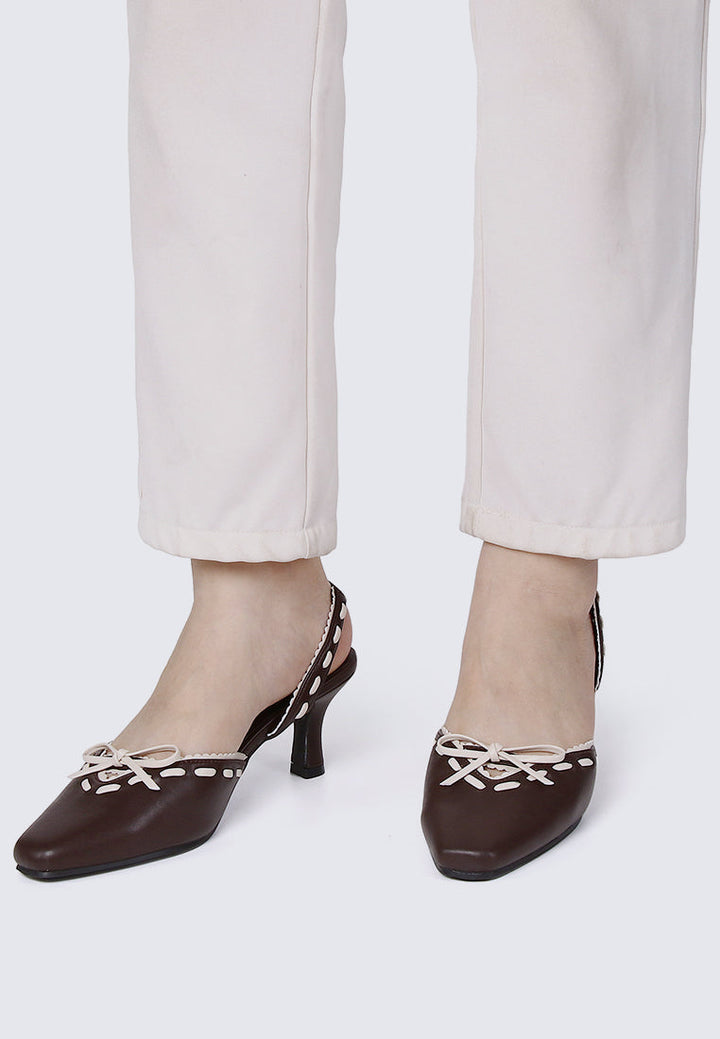 Maison Comfy Heels In Espresso
