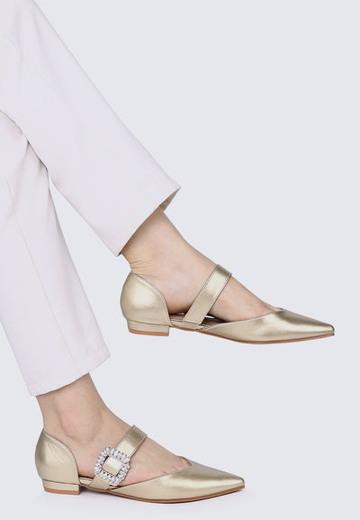 Calista Comfy Ballerina In Gold