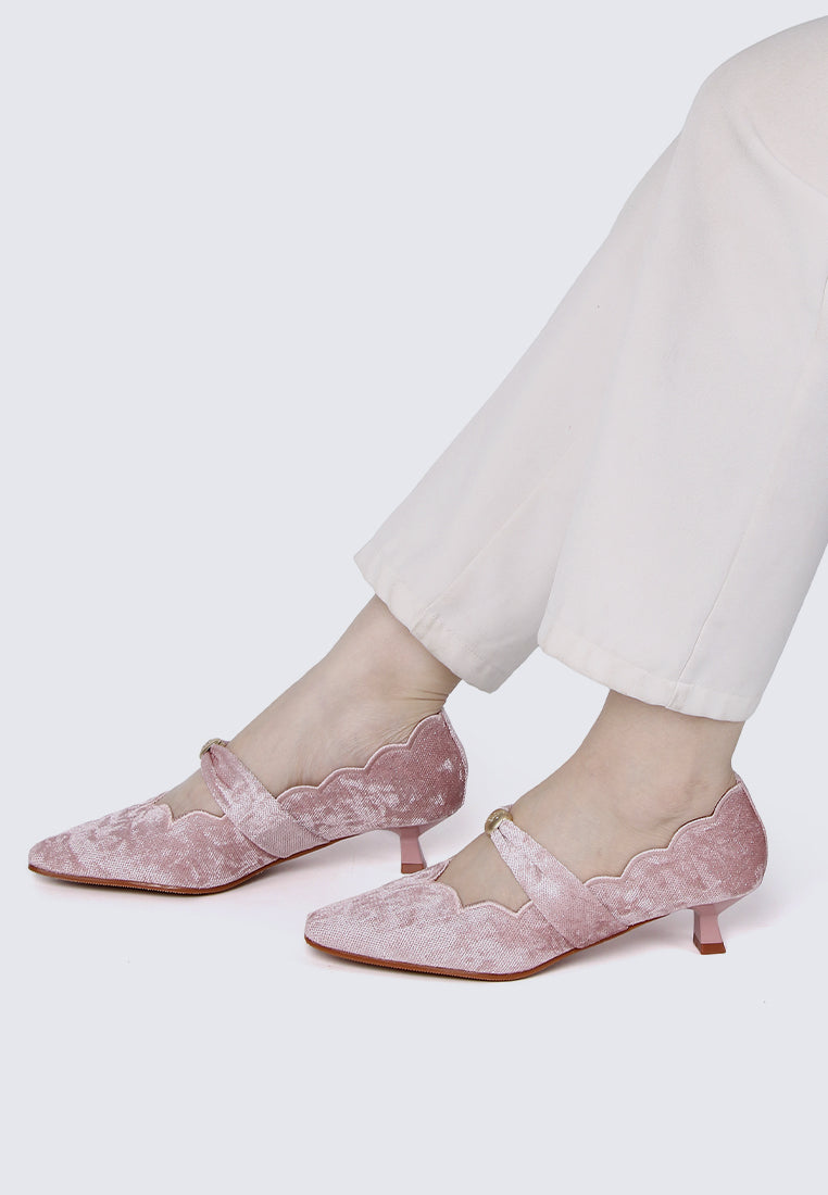 Sarah Comfy Heels In Pink
