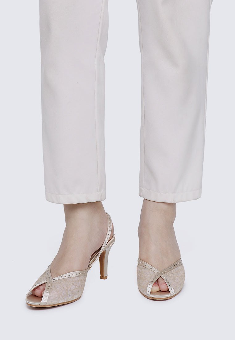 Alora Comfy Heels In Taupe