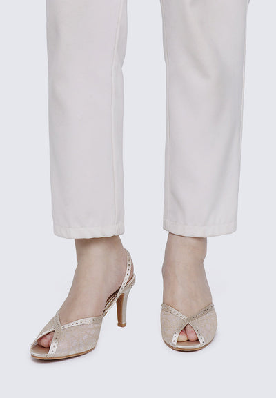 Alora Comfy Heels In Taupe