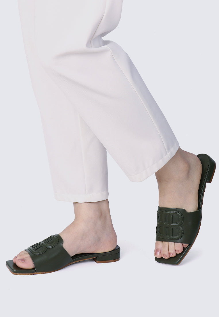 Michelle Comfy Sandals In Olive