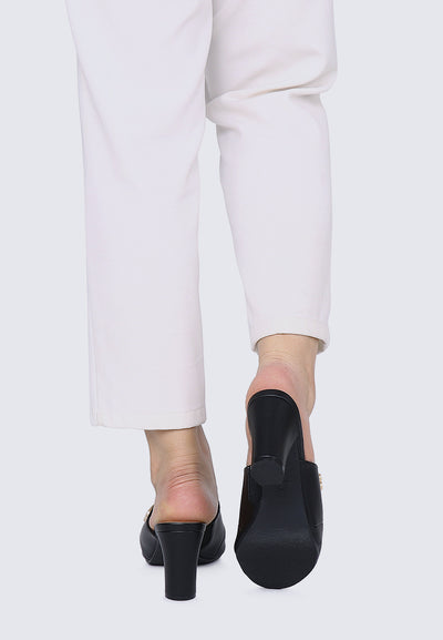 Sara Comfy Heels In Black