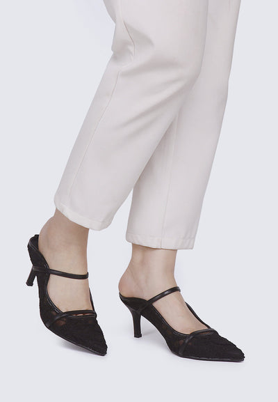 Isadora Comfy Heels In Black