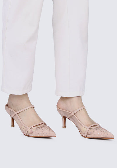 Natasha Comfy Heels In Nude