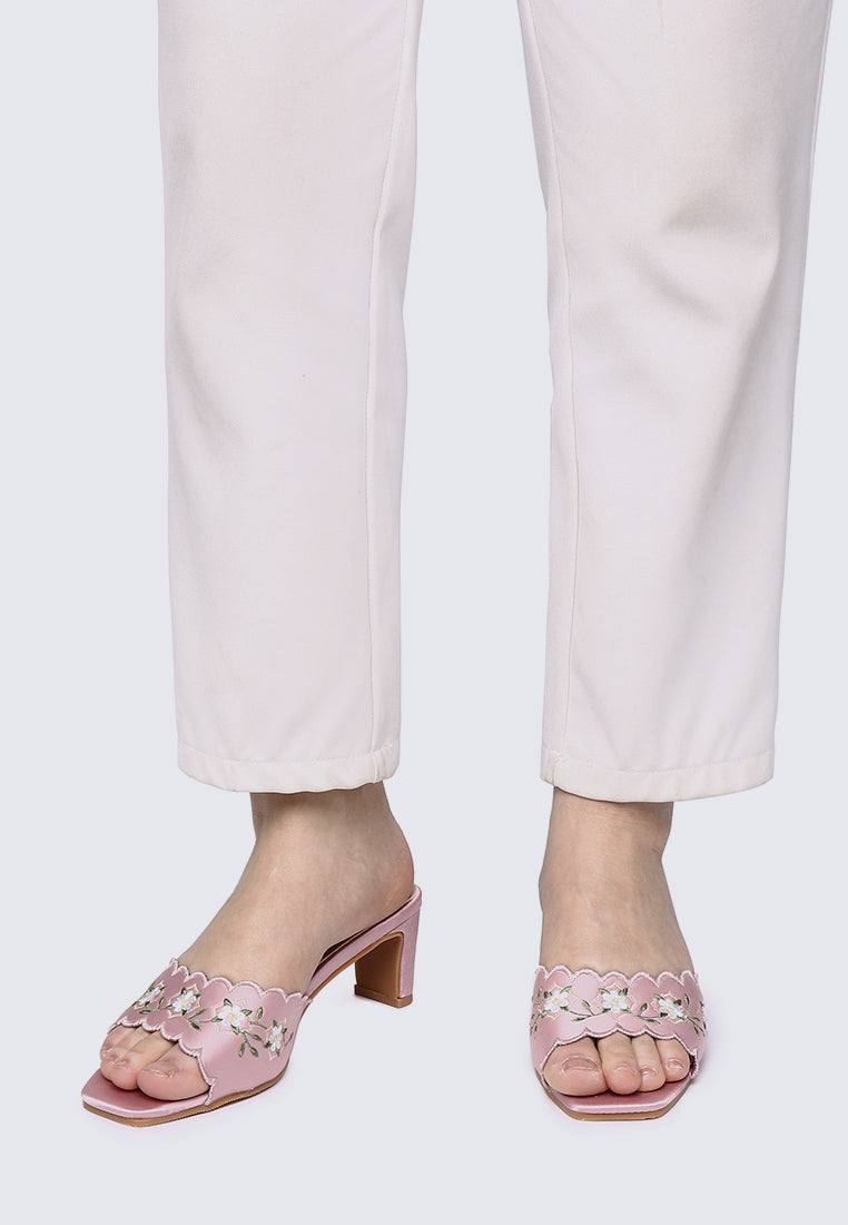 Katarina Comfy Heels In Pink
