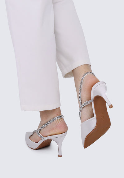 Abigail Comfy Heels In Silver