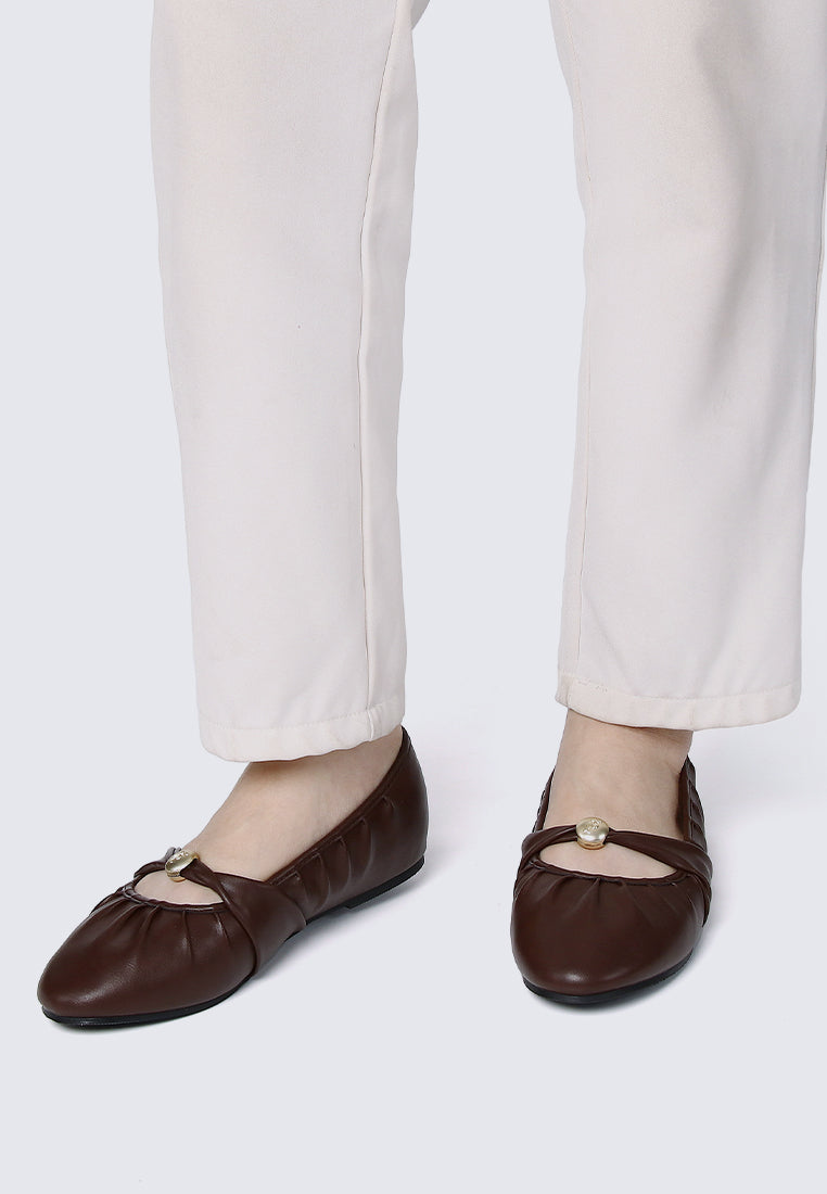 Rowena Comfy Ballerina In Espresso
