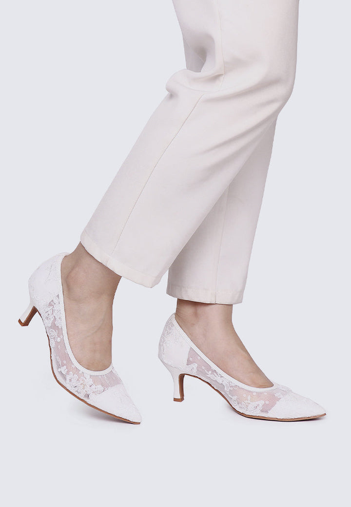 Sylvara Comfy Heels In In White