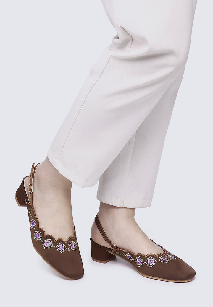Anastasia Comfy Heels In Coffee