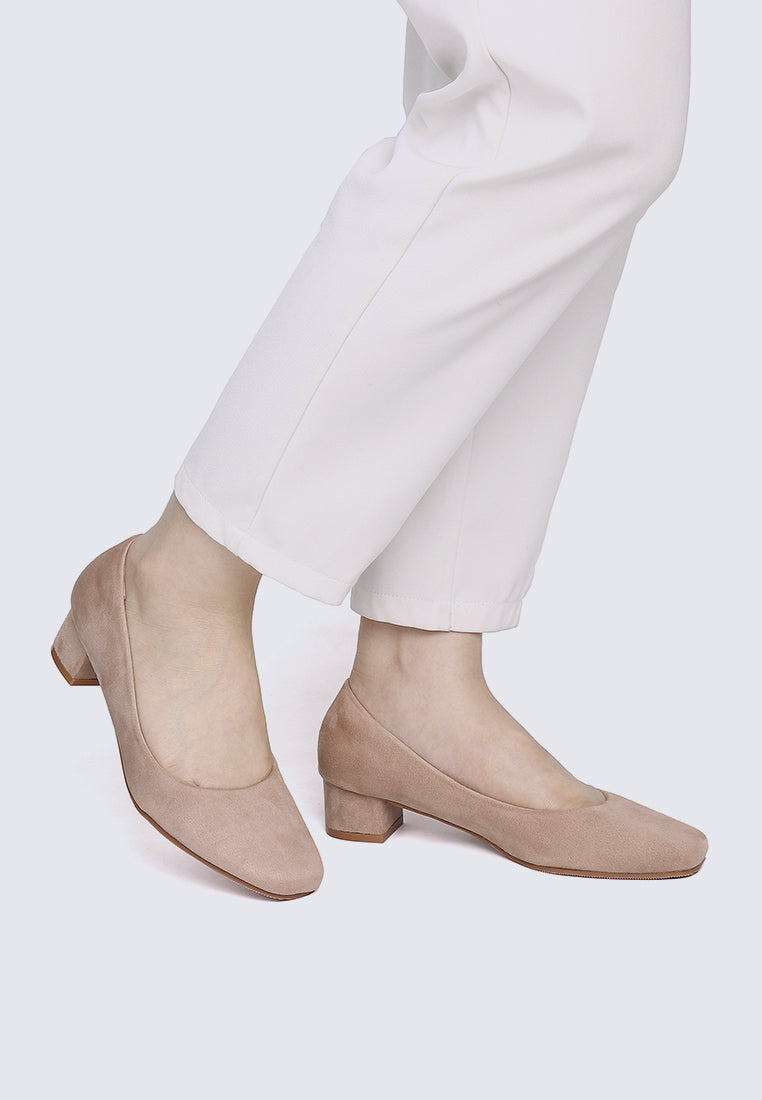 Leah Comfy Pumps In Almond