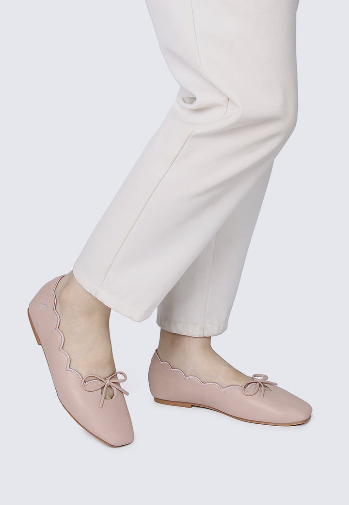 Clarimond Comfy Ballerina In Nude Pink