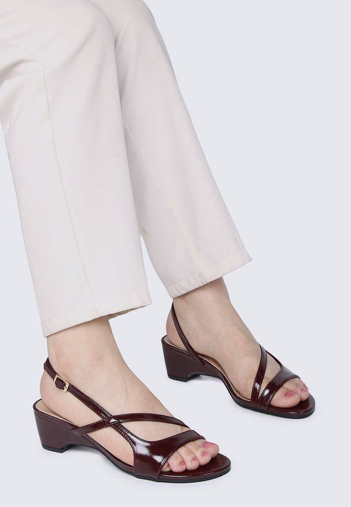 Yeemi Comfy Heels In Chocolate