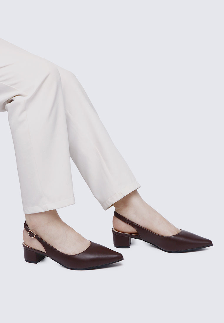 Valerie Comfy Heels In Espresso