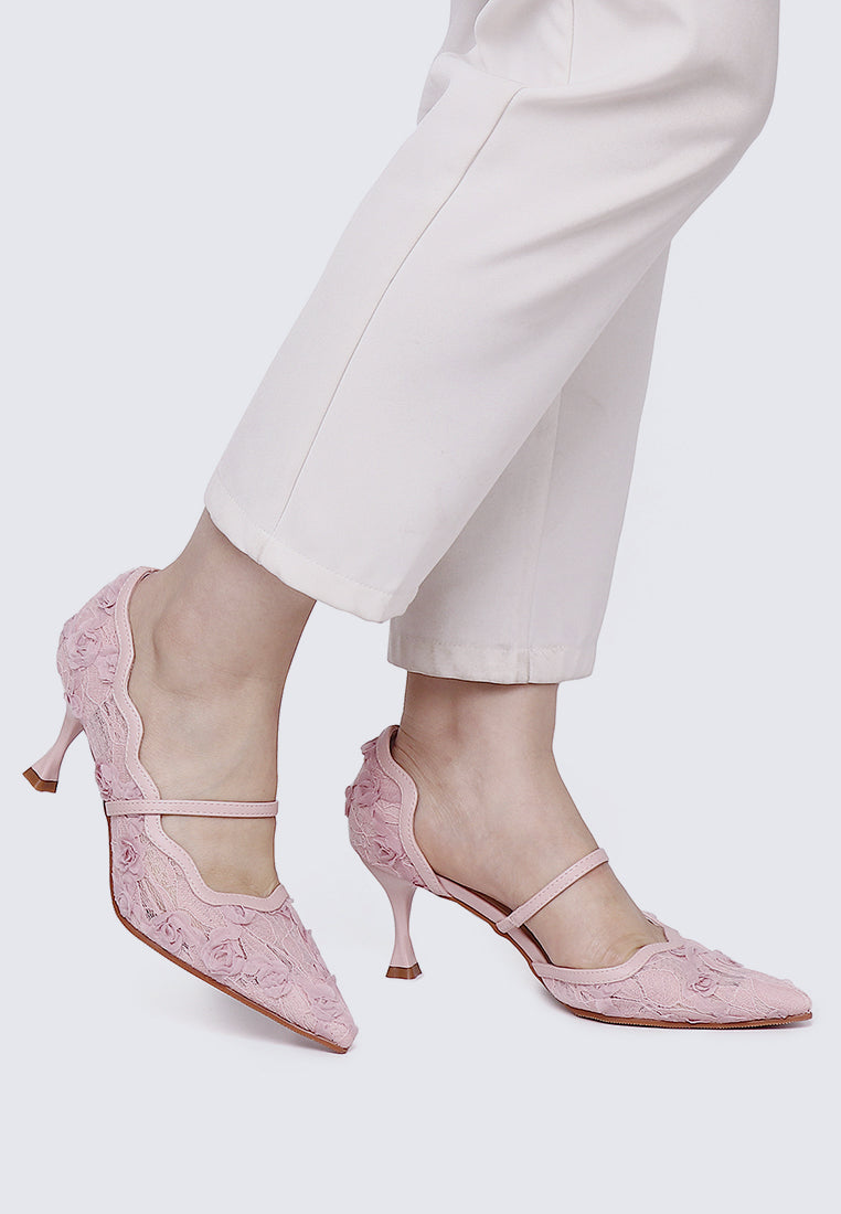 Cristelle Comfy Heels In Pink