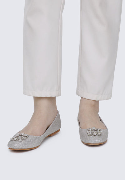 Maribel Comfy Ballerina In Silver