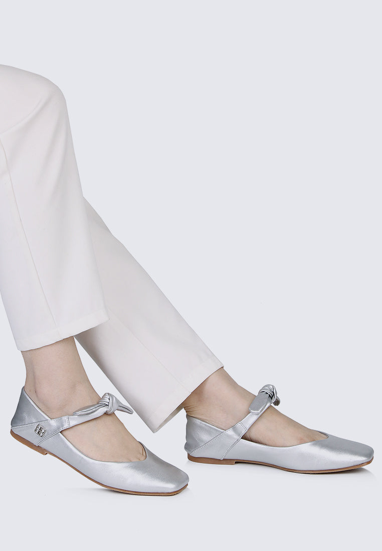 Brenee Comfy Ballerina In Silver