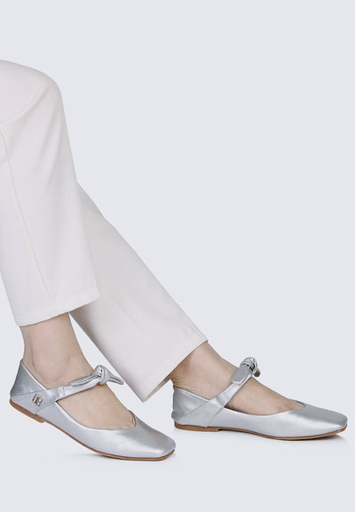 Brenee Comfy Ballerina In Silver