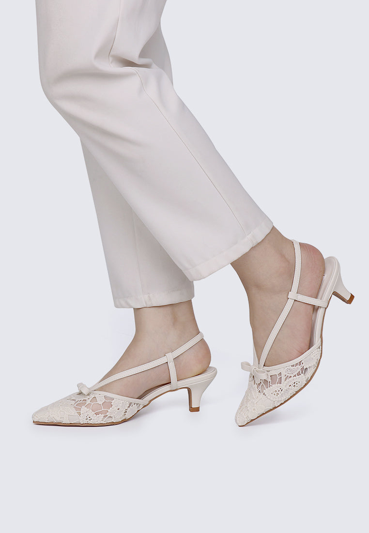 Colette Comfy Heels In Beige