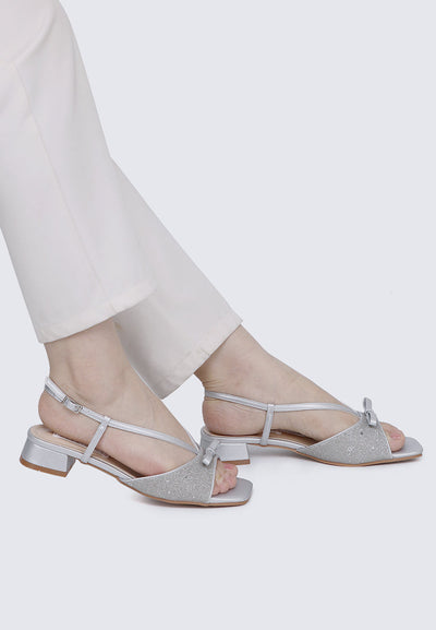 Ophelia Comfy Sandals In Silver