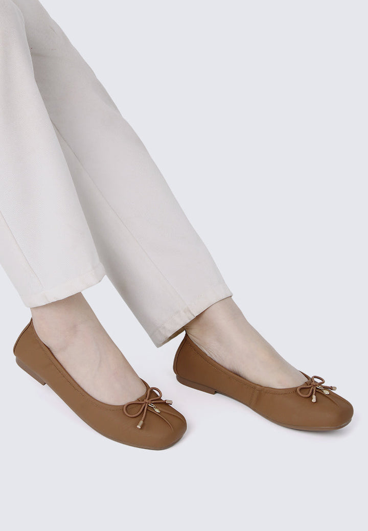 Stella Comfy Ballerina In Brown