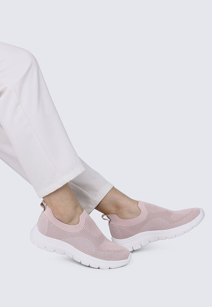 WalkEase Comfy Sneakers In Pink