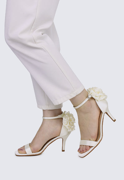 Roxanne Comfy Heels In Ivory