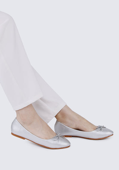 Briony Comfy Ballerina In Silver