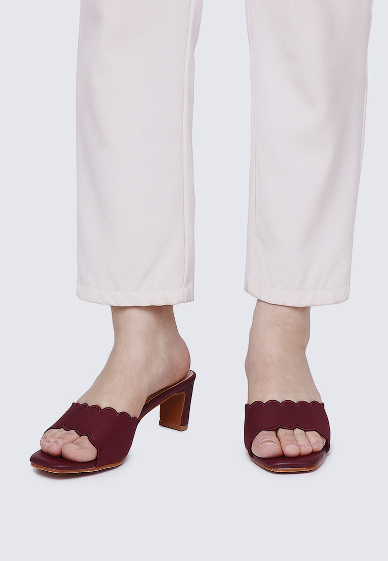 Carmen Comfy Heels In Maroon