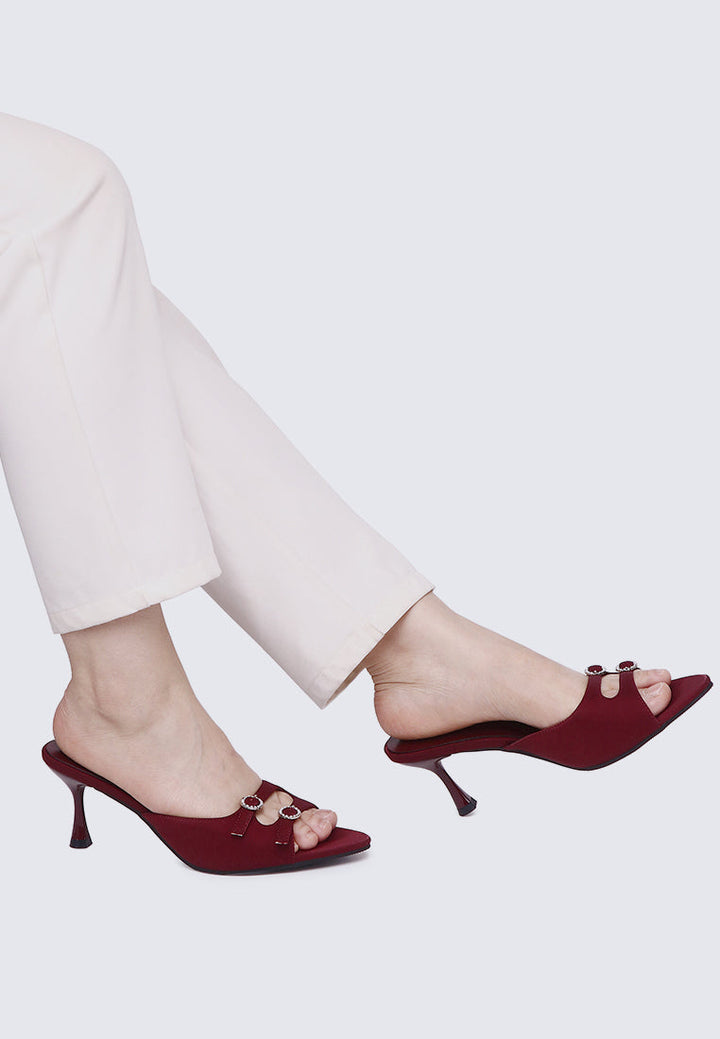 Vivara Comfy Heels In Maroon
