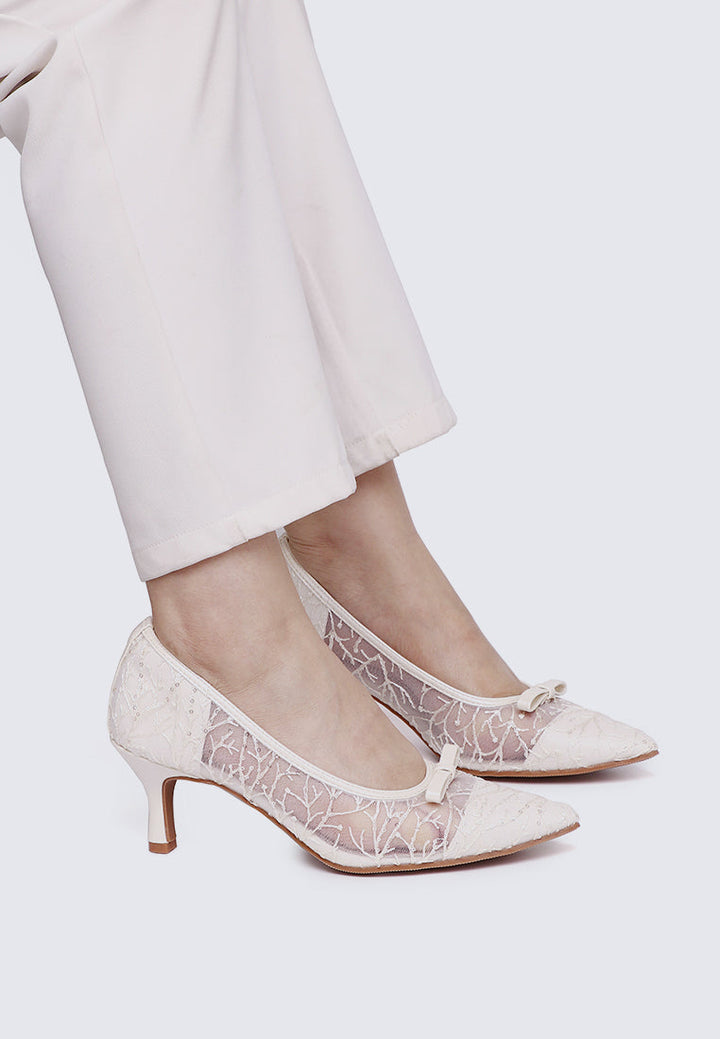Bellisse Comfy Heels In Ivory
