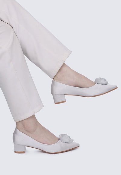 Sereia Comfy Heels In Silver