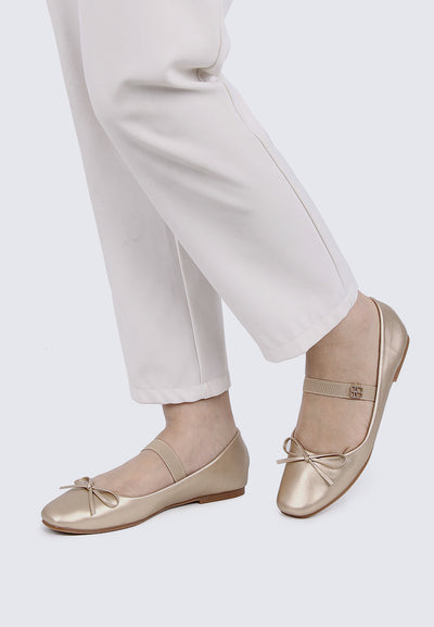 Beyonca Comfy Ballerina In Gold