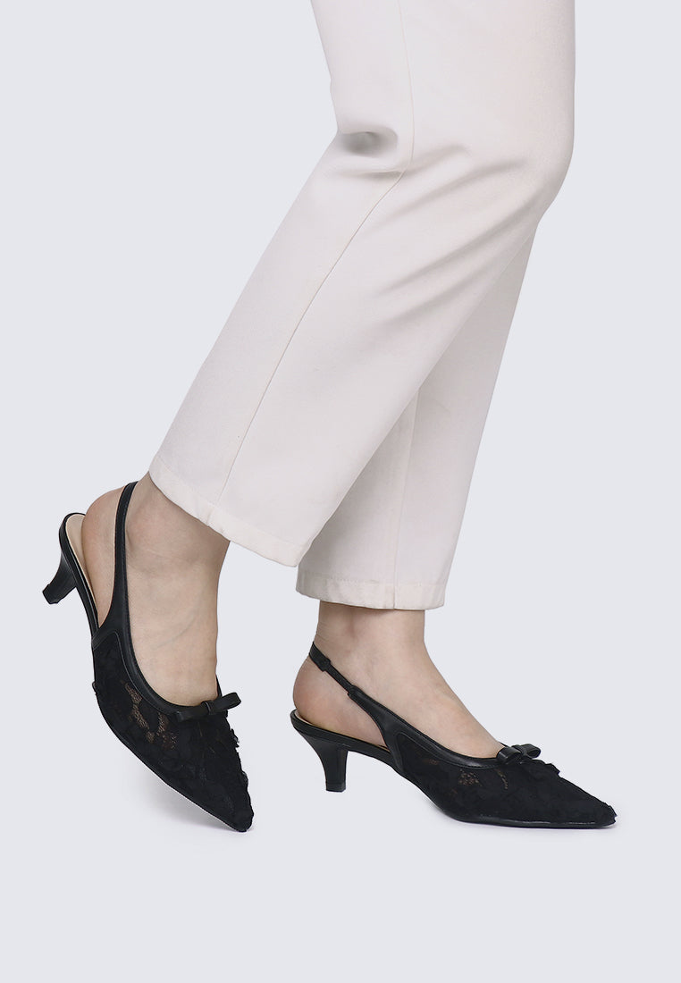 Cyanelle Comfy Heels In Black