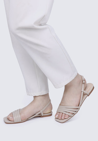 Elsie Comfy Sandals In Almond