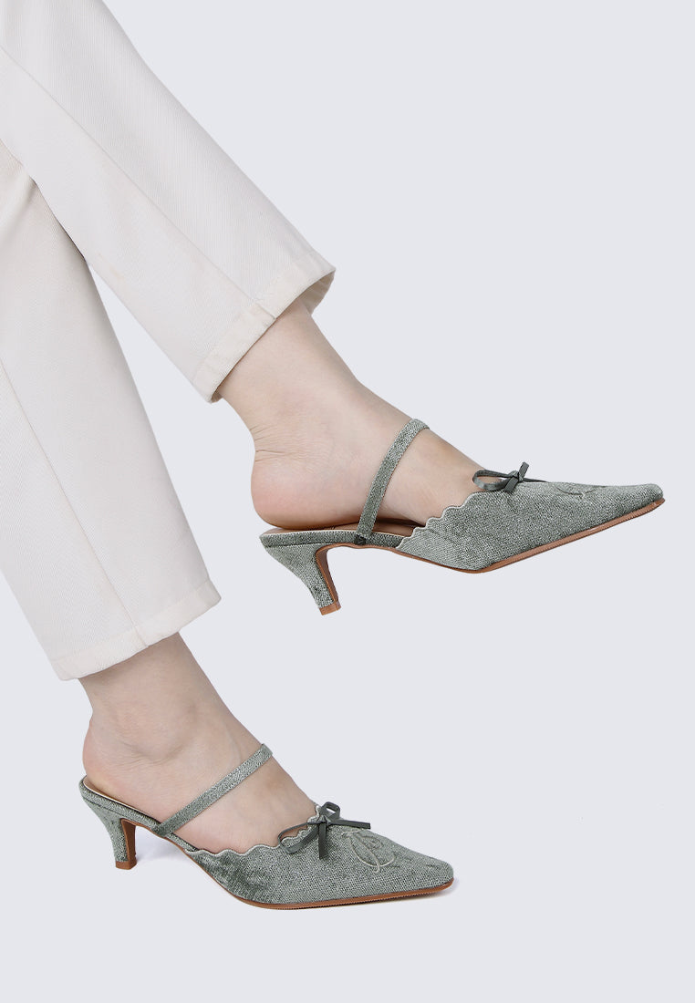 Lisbeth Comfy Heels In Green