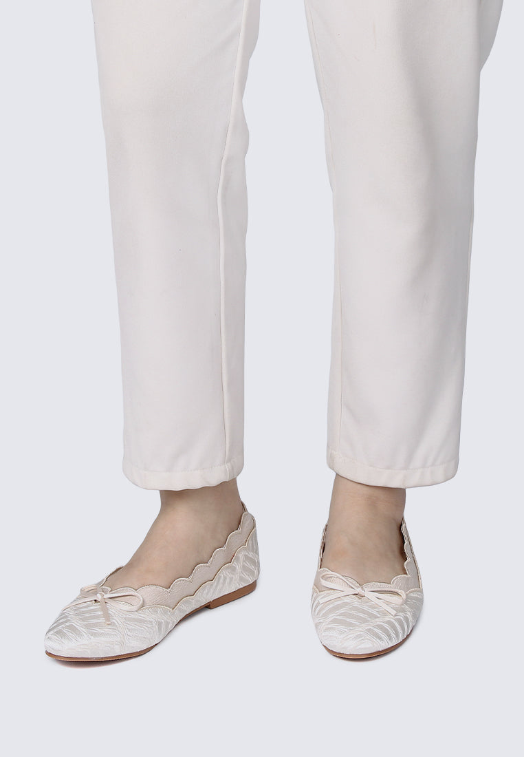 Beatrix Comfy Ballerina In Beige