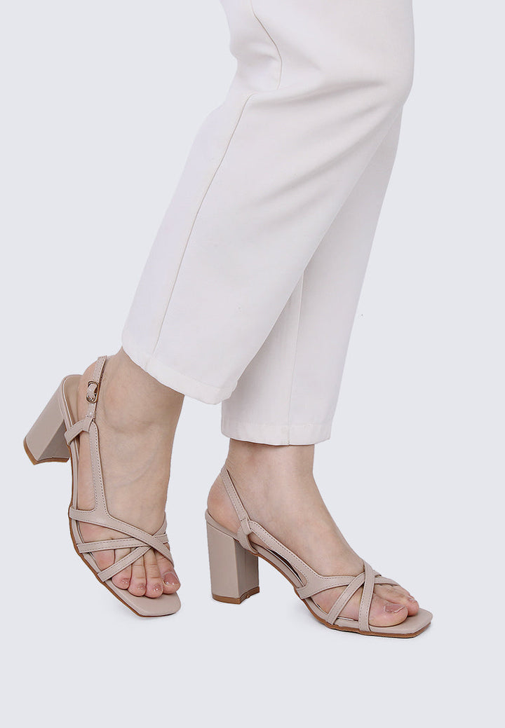 Sooya Comfy Heels In Almond