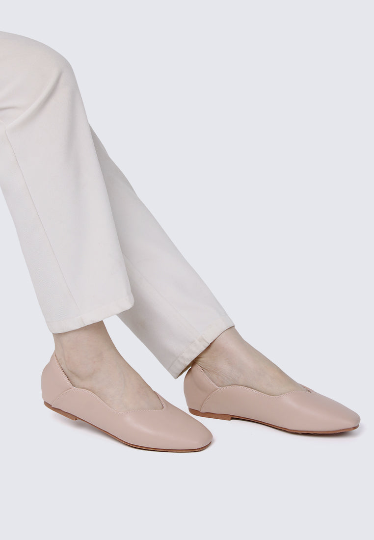 Etta Comfy Ballerina In Nude Pink