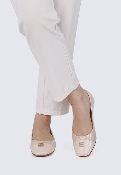 Albee WideFit Comfy Ballerina  In Nude
