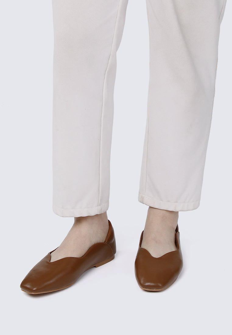 Etta Comfy Ballerina In Brown