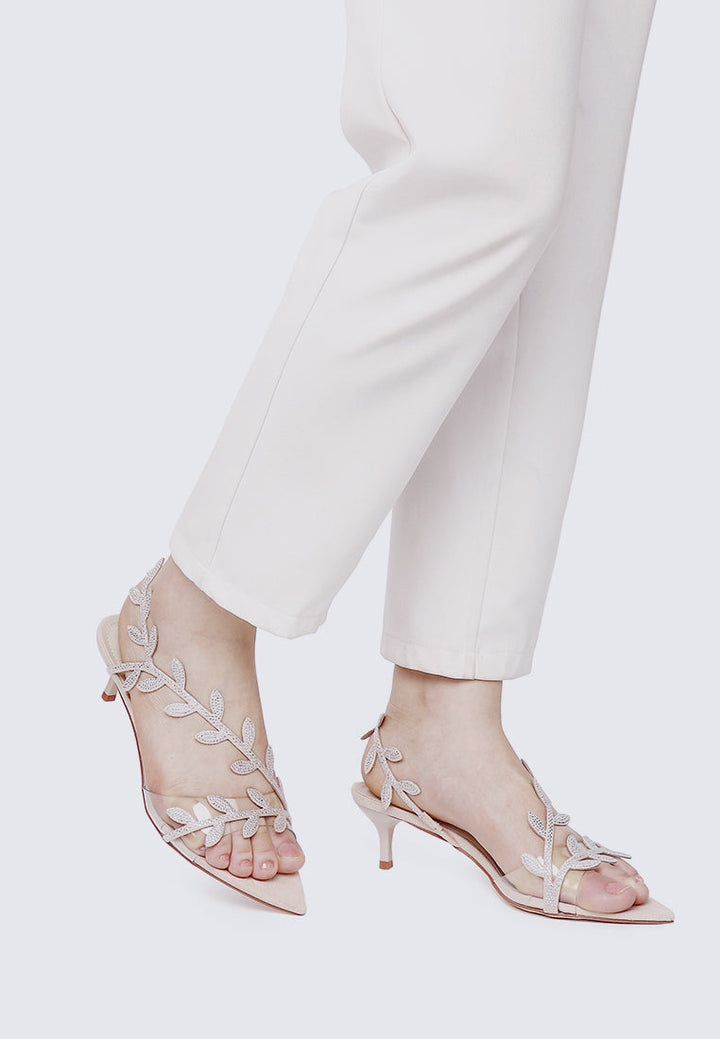 Elysian Comfy Heels In Beige