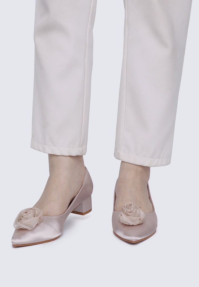 Sereia Comfy Heels In Champagne