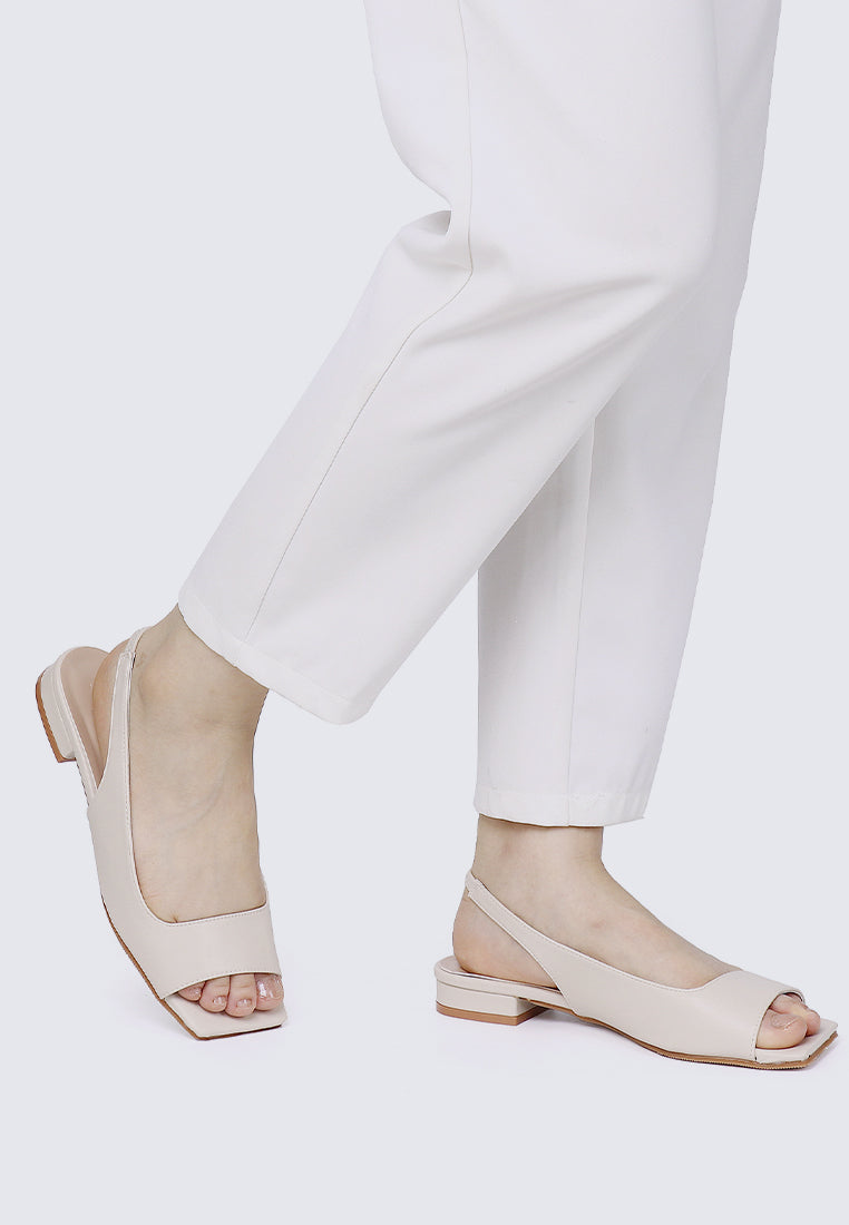 Eliz Comfy Sandals Beige