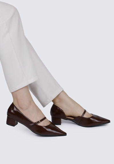 Catherine Ultra WideFit Comfy Heels In Espresso