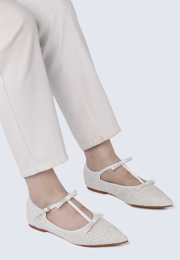 Adelaide Comfy Ballerina In Beige